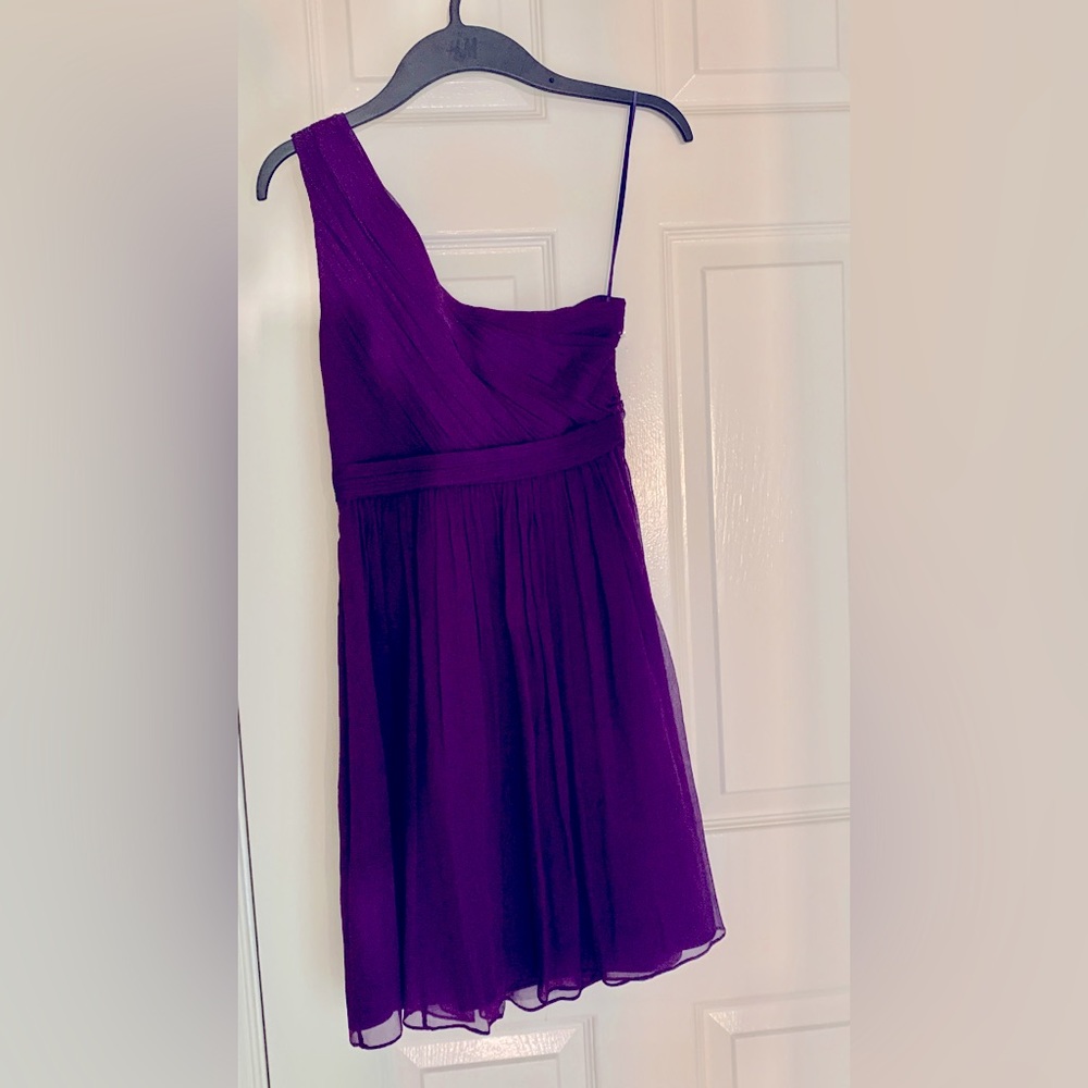 Violet Silk Party Dress